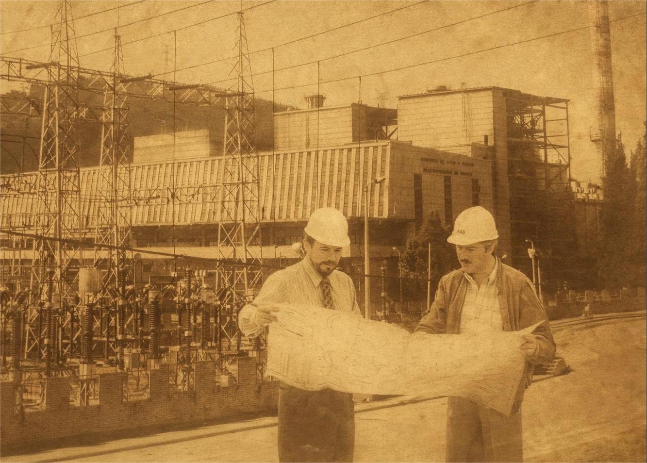 Subestación eléctrica histórica de ATI en sus primeros años